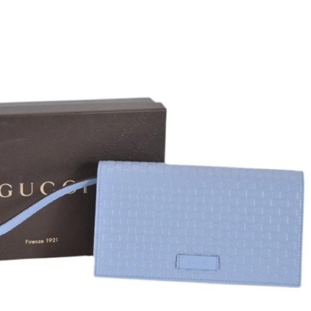 Authentic Gucci Blue Leather Crossbody Bag